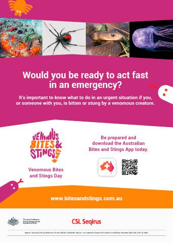 Bites and Stings - venomous first aid